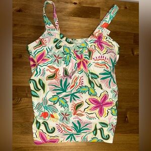 Floral Print Padded Swim Top